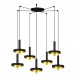 WHIZZ Lampara colgante negra/oro 7L 20160-7L - FARO ILUMINACION