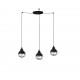 CLAIRE Lampara colgante negra 3L 62802-3L - FARO ILUMINACION