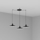 LANG Lampara colgante negra 3L 62804-3L - FARO ILUMINACION