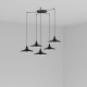 LANG Lampara colgante negra 5L 62804-5L - FARO ILUMINACION