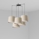 SAMBA Lampara colgante negra/beige 5L 64314-44-5L - FARO ILUMINACION