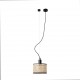 MAMBO Lampara colgante negra/ratan Ø210 64314-47 - FARO ILUMINACION
