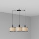 MAMBO Lampara colgante negra/ratan Ø210 3L 64314-47-3L - FARO ILUMINACION