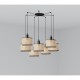 MAMBO Lampara colgante negra/ratan Ø210 7L 64314-47-7L - FARO ILUMINACION