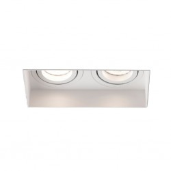 HYDE Lampara empotrable blanco cuadrado orientable sin marco 2L 40122 - FARO ILUMINACION