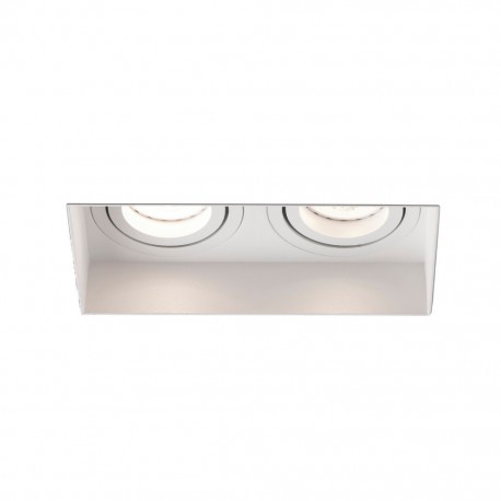 HYDE Lampara empotrable blanco cuadrado orientable sin marco 2L 40122 - FARO ILUMINACION