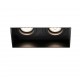 HYDE Lampara empotrable negro cuadrado orientable sin marco 2L 40123 - FARO ILUMINACION