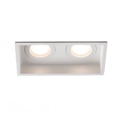 HYDE Lampara empotrable blanco cuadrado 2L 40124 - FARO ILUMINACION