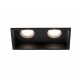 HYDE Lampara empotrable negro cuadrado 2L 40125 - FARO ILUMINACION
