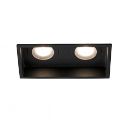 HYDE Lampara empotrable negro cuadrado 2L 40125 - FARO ILUMINACION