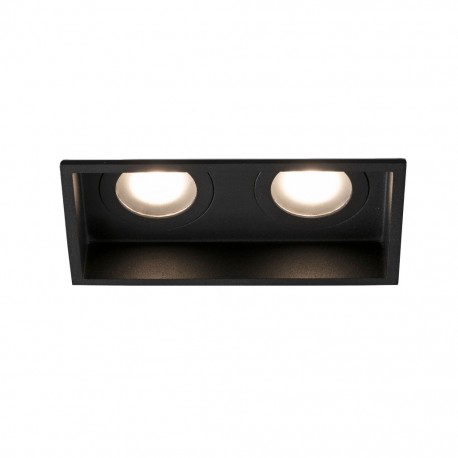 HYDE Lampara empotrable negro cuadrado 2L 40125 - FARO ILUMINACION