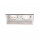 HYDE Lampara empotrable blanco cuadrado orientable 2L 40126 - FARO ILUMINACION