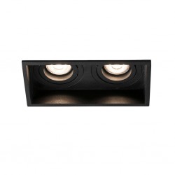 HYDE Lampara empotrable negro cuadrado orientable 2L 40127 - FARO ILUMINACION