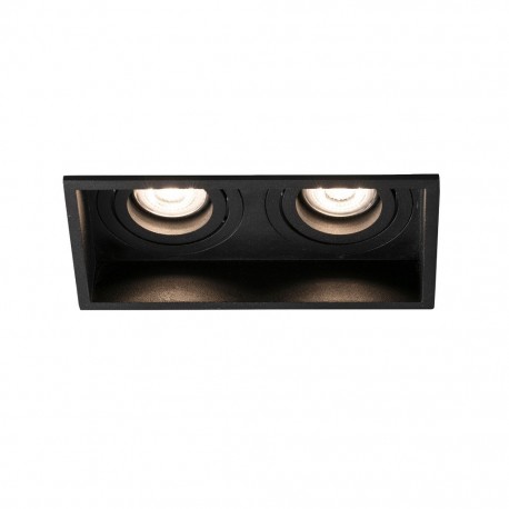 HYDE Lampara empotrable negro cuadrado orientable 2L 40127 - FARO ILUMINACION