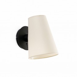 LUPE Lampara aplique negra/beige 20031-88 - FARO ILUMINACION
