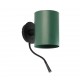 GUADALUPE Lampara aplique con lector negra/verde 20032-81 - FARO ILUMINACION