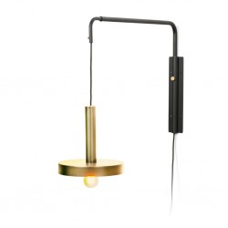 WHIZZ Lampara aplique extensible oro satinado y negro 20168 - FARO ILUMINACION