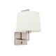 FRAME Lampara aplique niquel mate/beige 20170-02 - FARO ILUMINACION