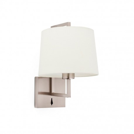 FRAME Lampara aplique niquel mate/beige 20170-02 - FARO ILUMINACION