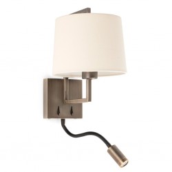 FRAME Lampara aplique oro viejo mate/beige con lector LED 20173-02 - FARO ILUMINACION