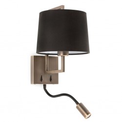 FRAME Lampara aplique oro viejo mate/negra con lector LED 20173-03 - FARO ILUMINACION