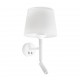 SAVOY Lampara aplique con lector blanca/blanca 20302-92 - FARO ILUMINACION