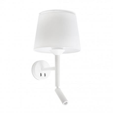 SAVOY Lampara aplique con lector blanca/blanca 20302-92 - FARO ILUMINACION