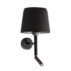 SAVOY Lampara aplique con lector negro/negro 20303-93 - FARO ILUMINACION