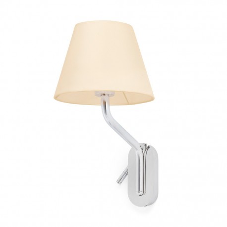 ETERNA Lampara aplique con lector derecho cromo/beige 24006-11 - FARO ILUMINACION
