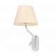 ETERNA Lampara aplique con lector derecho cromo/beige 24006-11 - FARO ILUMINACION