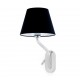 ETERNA Lampara aplique con lector derecho cromo/negra 24006-12 - FARO ILUMINACION