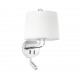 MONTREAL Lampara aplique con lector cromo/blanca 24033-01 - FARO ILUMINACION