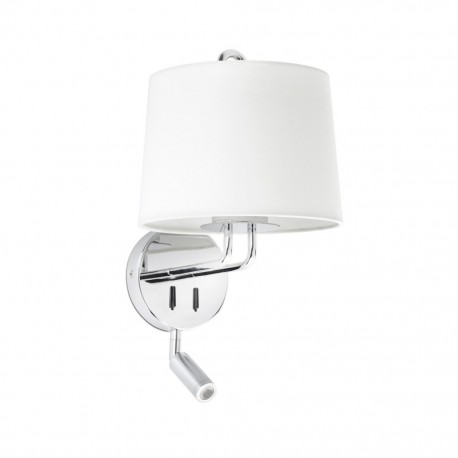MONTREAL Lampara aplique con lector cromo/blanca 24033-01 - FARO ILUMINACION
