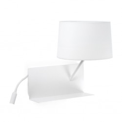 HANDY Lampara aplique blanco con lector LED derecha 28414 - FARO ILUMINACION