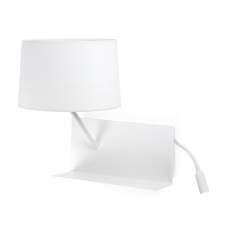 HANDY Lampara aplique blanco con lector LED izquierda 28415 - FARO ILUMINACION