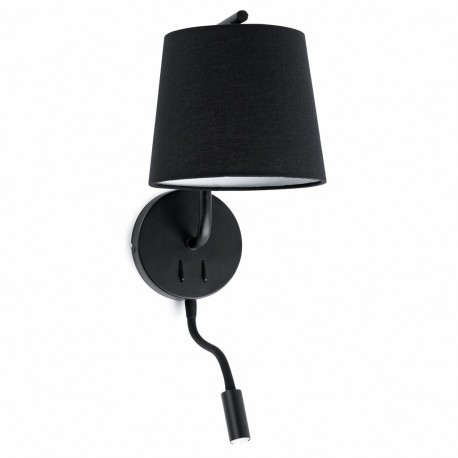 BERNI Lampara aplique negro con lector LED 29330 - FARO ILUMINACION