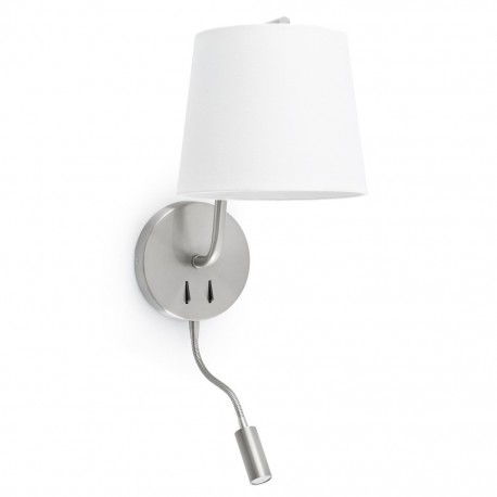 BERNI Lampara aplique niquel satinado con lector LED 29331 - FARO ILUMINACION