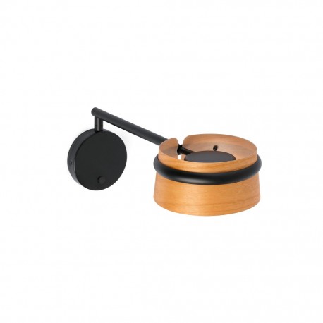LOOP LED Lampara aplique negro con brazo articulado 29566 - FARO ILUMINACION