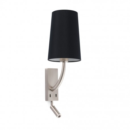 REM Lampara aplique niquel mate/negra con lector LED 29682-21 - FARO ILUMINACION