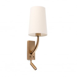 REM Lampara aplique oro viejo mate/beige con lector LED 29683-20 - FARO ILUMINACION