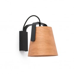 STOOD Lampara aplique negro y madera 29844 - FARO ILUMINACION
