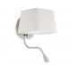 SWEET Lampara aplique niquel y blanco con lector LED 29935 - FARO ILUMINACION