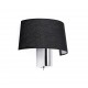APLIQUE NEGRO PANTALLA HOTEL 1xE27 15W FARO 29945