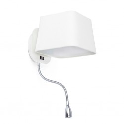 SWEET Lampara aplique blanco con lector LED 1L 29950 - FARO ILUMINACION