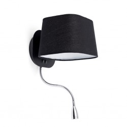 SWEET Lampara aplique negro con lector LED 1L 29951 - FARO ILUMINACION