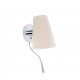 APLIQUE CROMO LUPE 1XE27 20W LECTOR LED FARO 29996