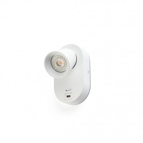 CORB Lampara aplique blanca GU10+USB 40135 - FARO ILUMINACION