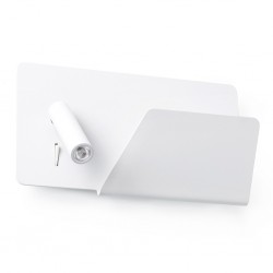 SUAU USB Lampara aplique blanco con lector LED derecha 62122 - FARO ILUMINACION