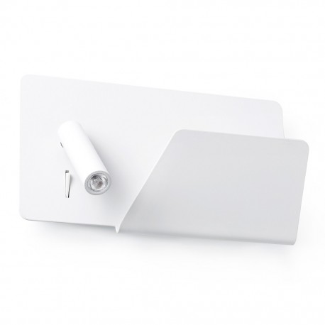 SUAU USB Lampara aplique blanco con lector LED derecha 62122 - FARO ILUMINACION
