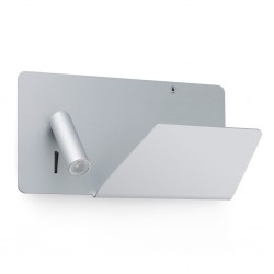 SUAU USB Lampara aplique gris con lector LED derecha 62123 - FARO ILUMINACION